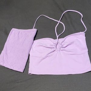Lilac crop tops (x2)